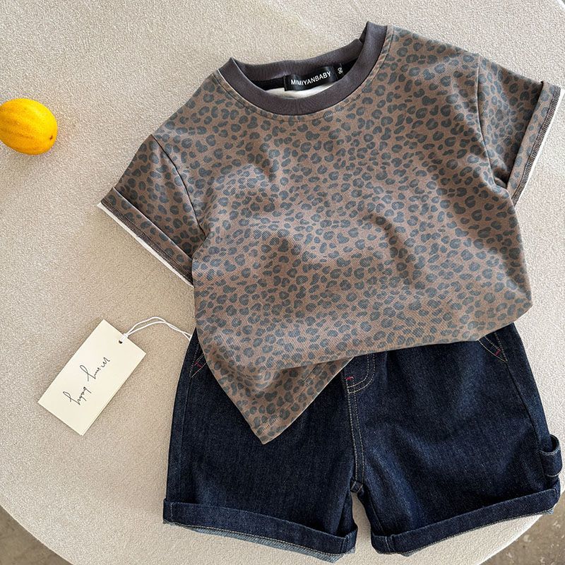 Kids Leopard Print T-shirt