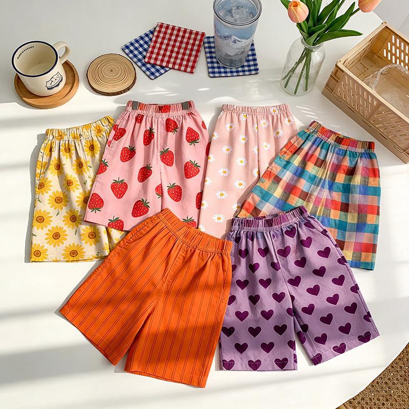 Kids Cute Cartoon Dopamine Style Print Pants
