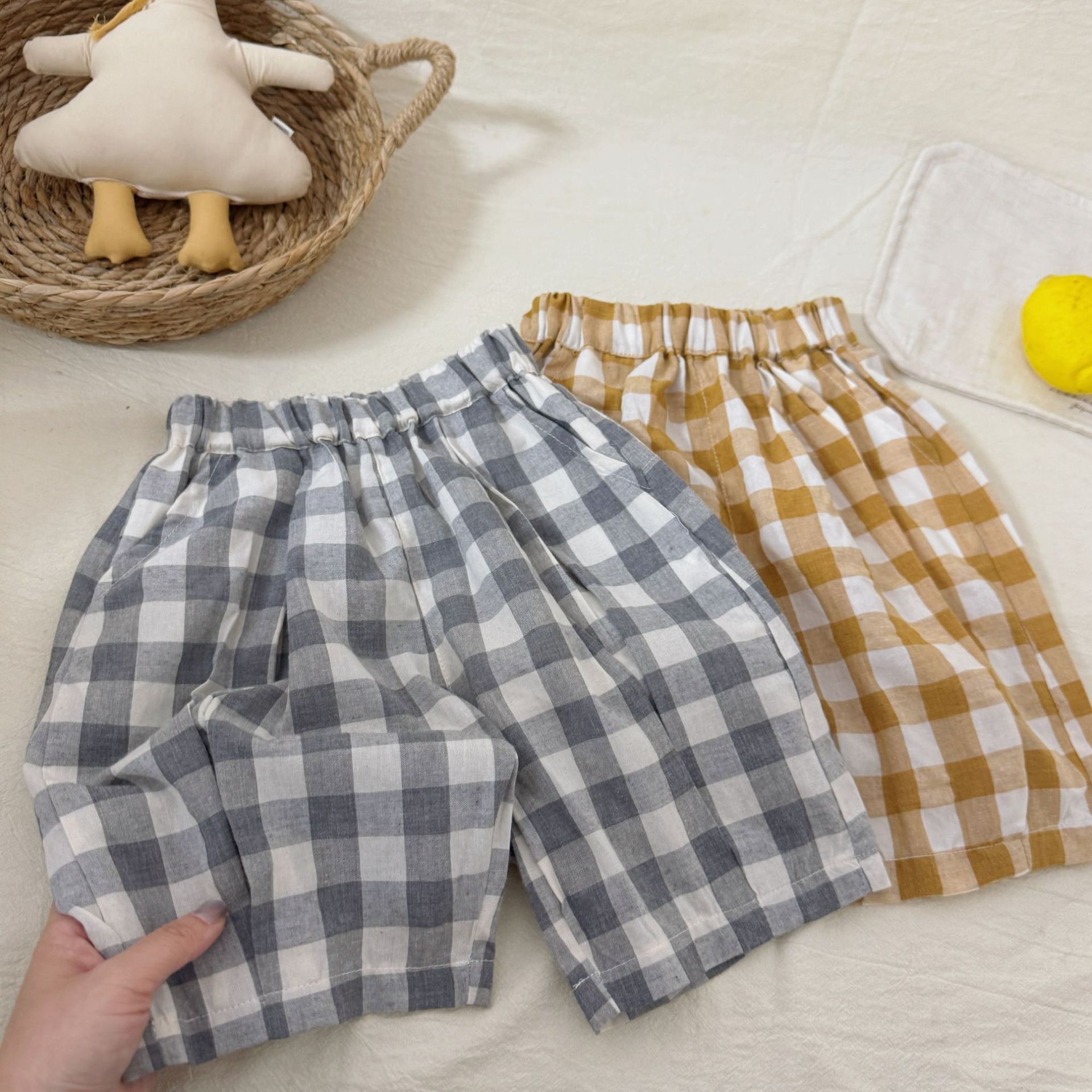 Kids Checkerboard Short Pants
