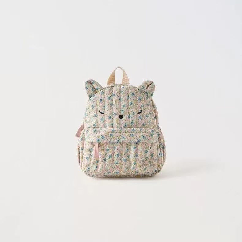 Mama and Me Floral Kitten School Backpack