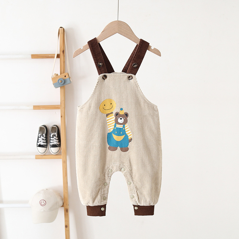 Baby Toddler Bear and Smiley Overalls
