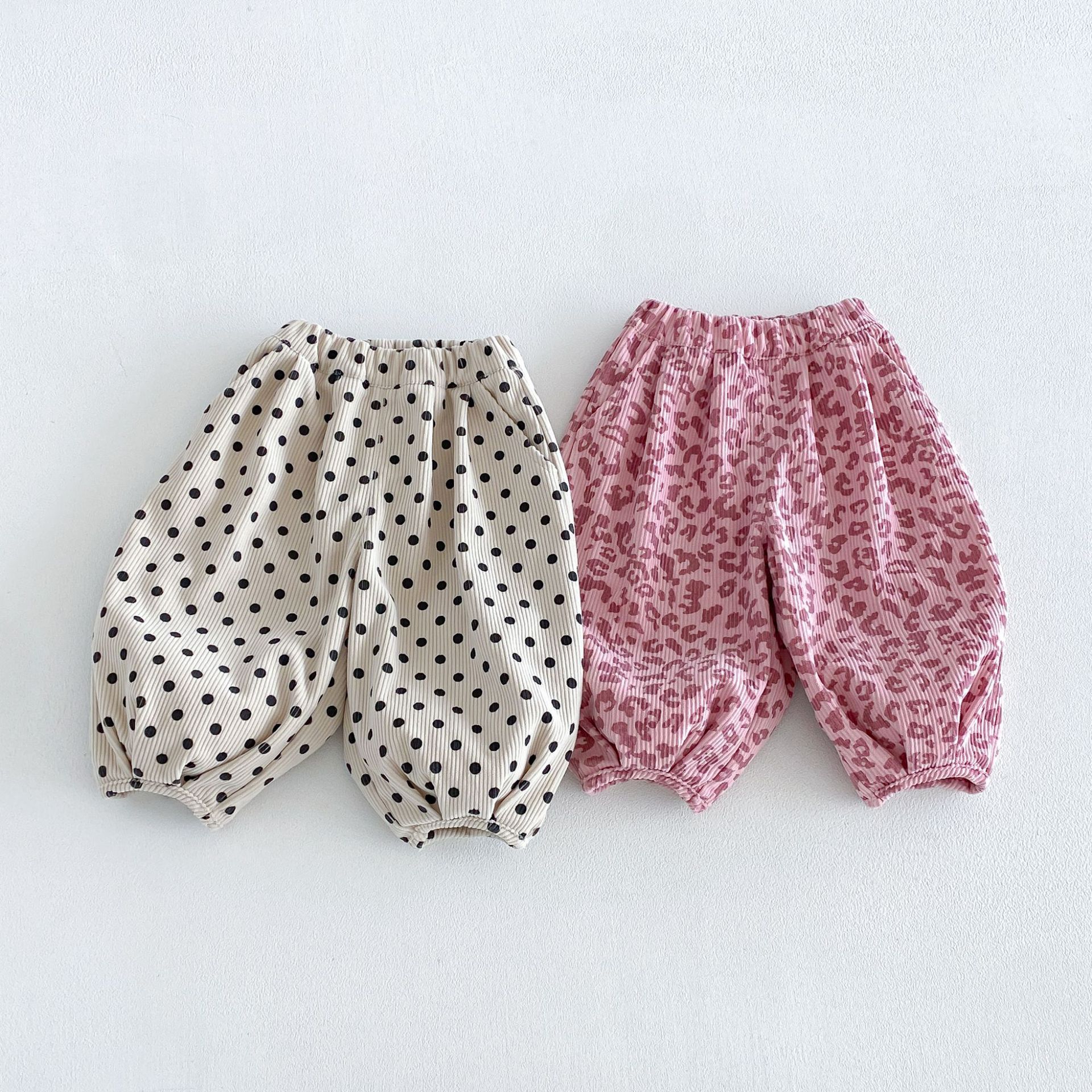 Kids Polka Dot Leopard Print Pants