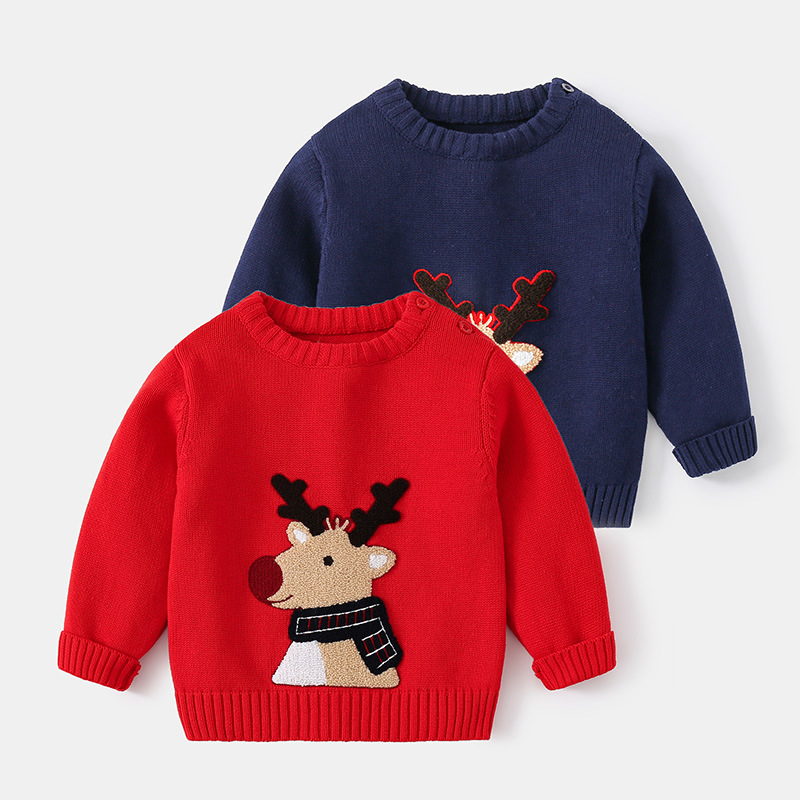 Baby Toddler Christmas Cartoon Dear Sweater