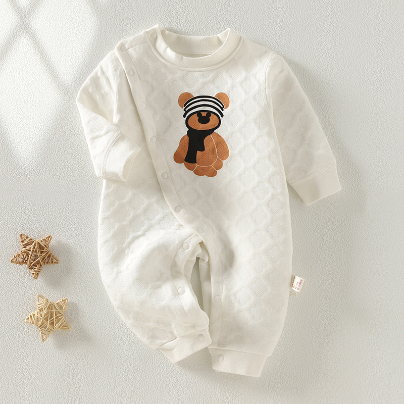 Baby Newborn Cool Bear Quilted Romper