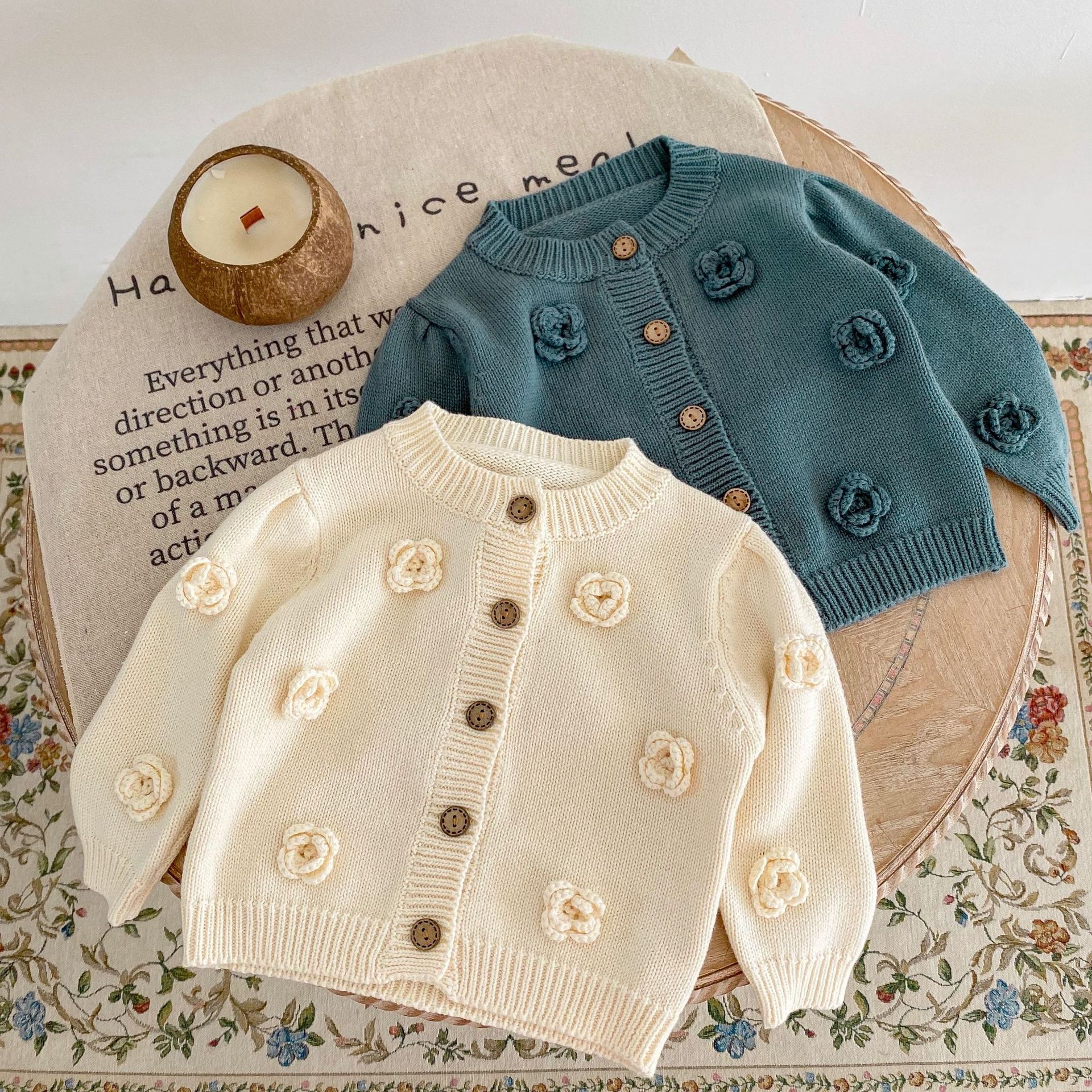 Baby Flowers Crew Neck Sweater