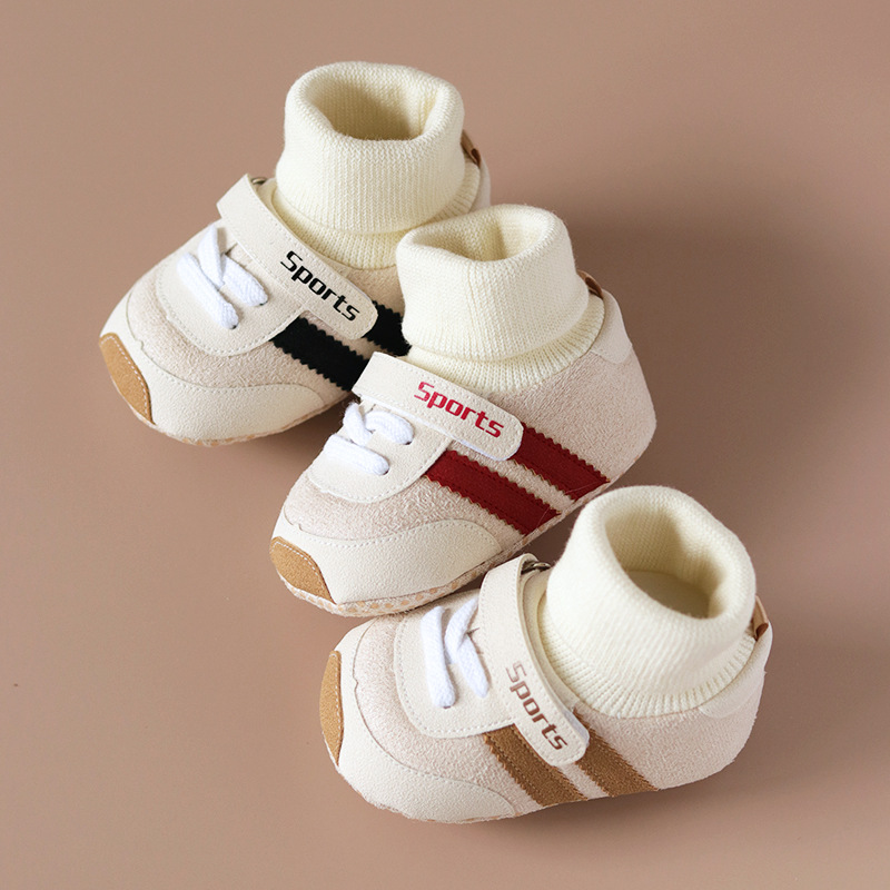 Baby Stripe Color Blocking Socks Shoes