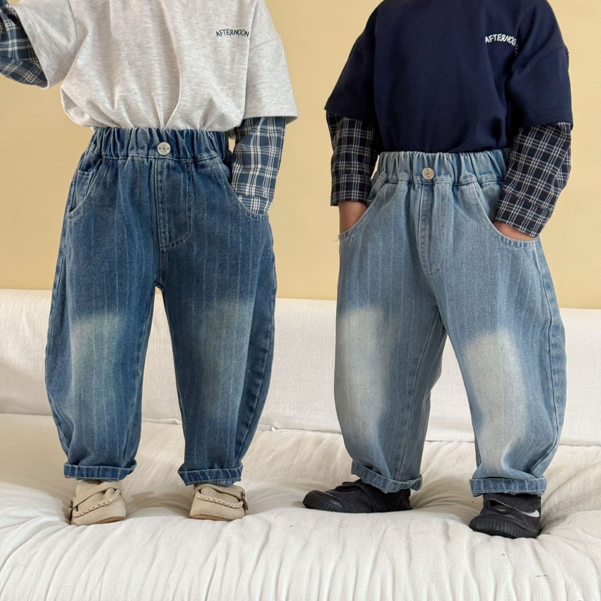 Kids Denim Scimitar Pants