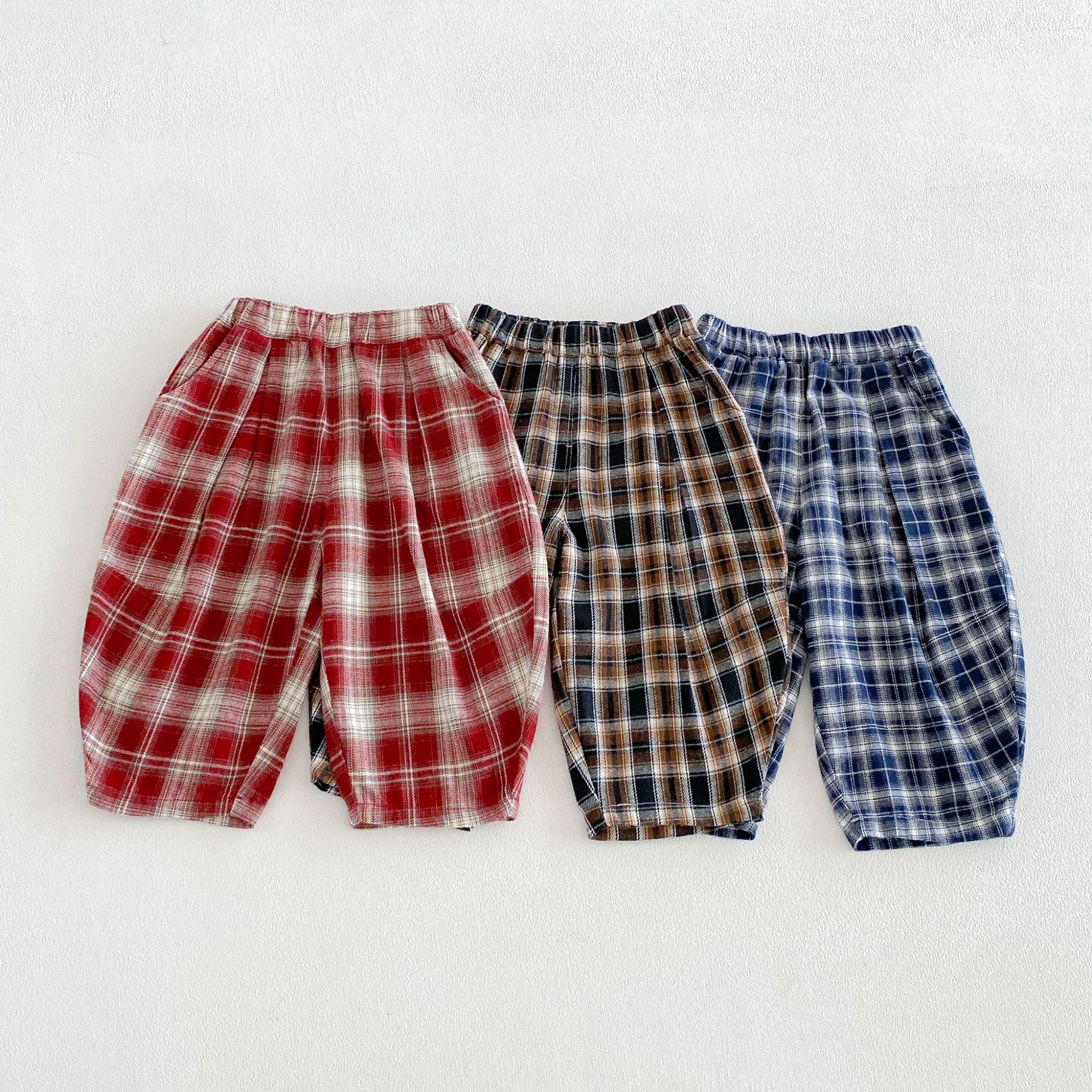 Kids Plaid Scimitar Pants