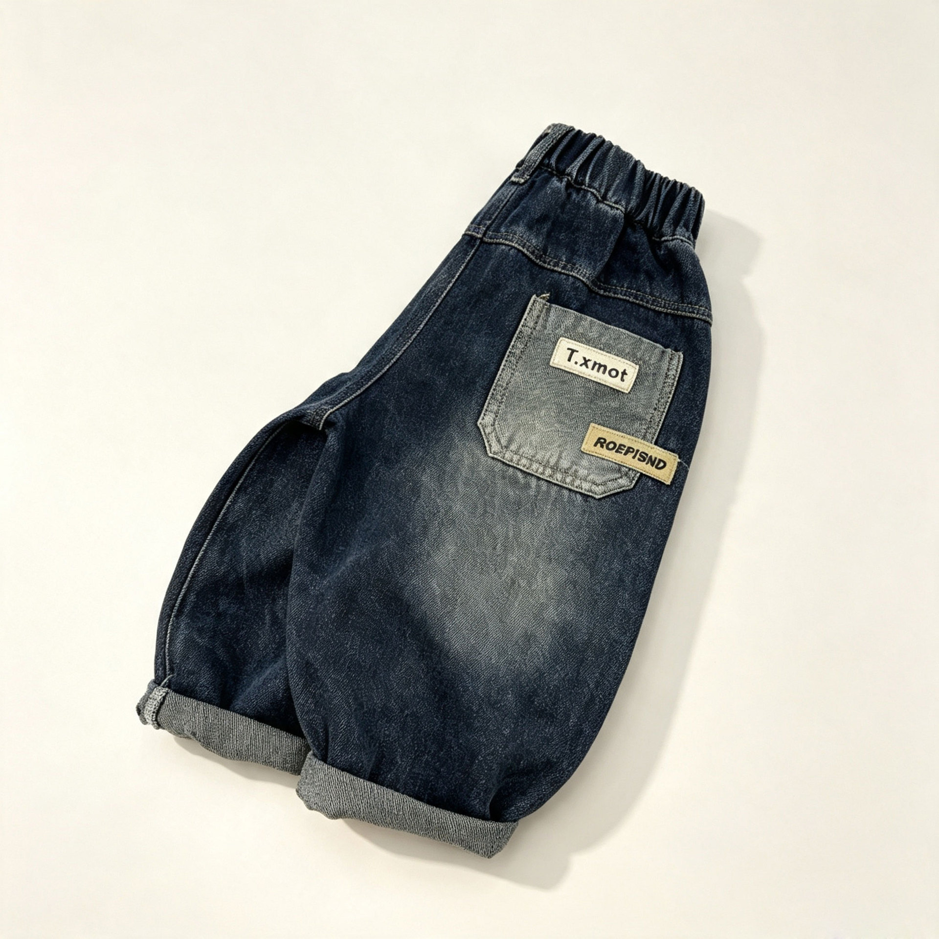 Kids Retro Wash Denim Lantern Pants