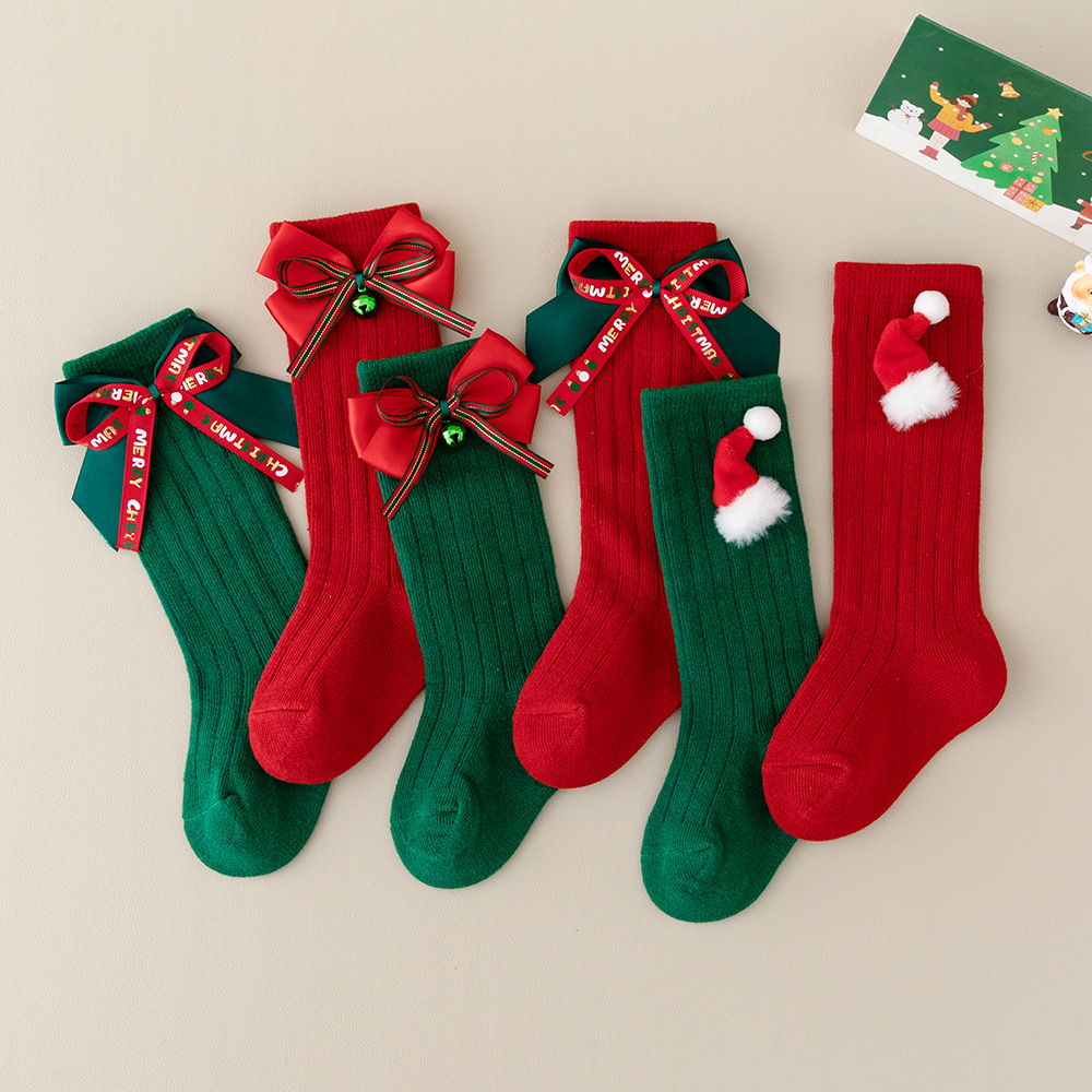 Baby Toddler Christmas Bow Socks