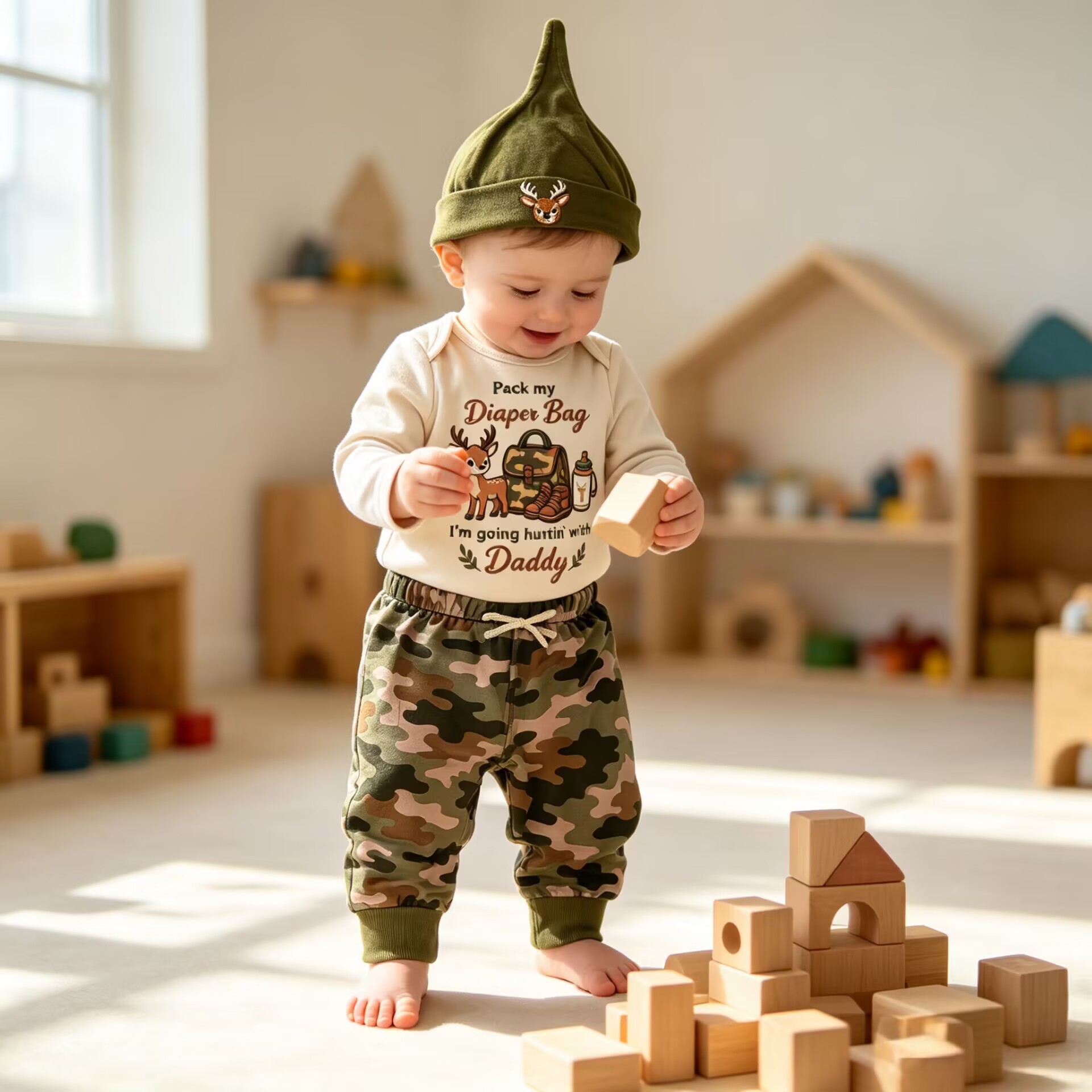 Baby Christmas Hunting Camo 3-Piece Set