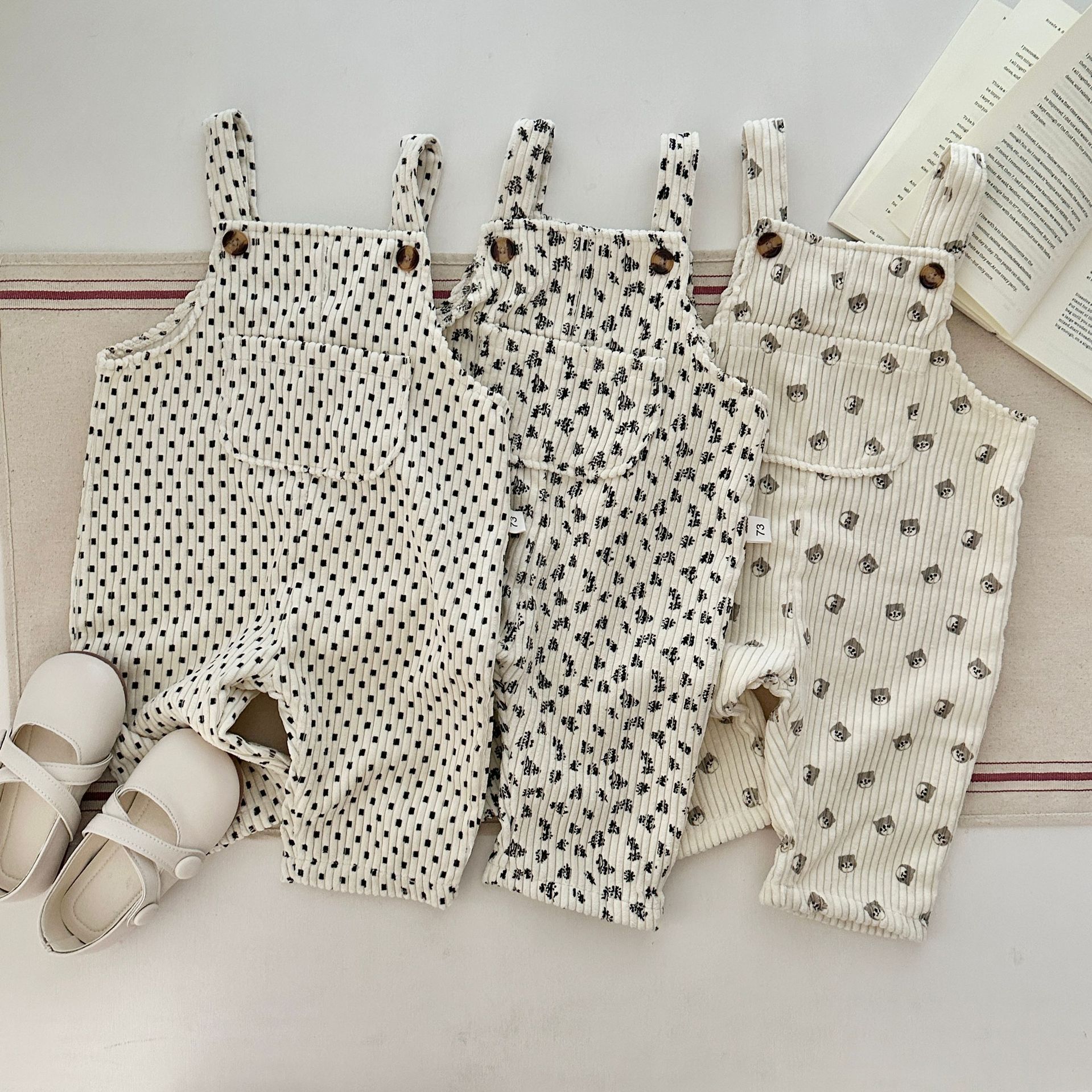 Baby Polka Dots Floral Animal Print Overalls