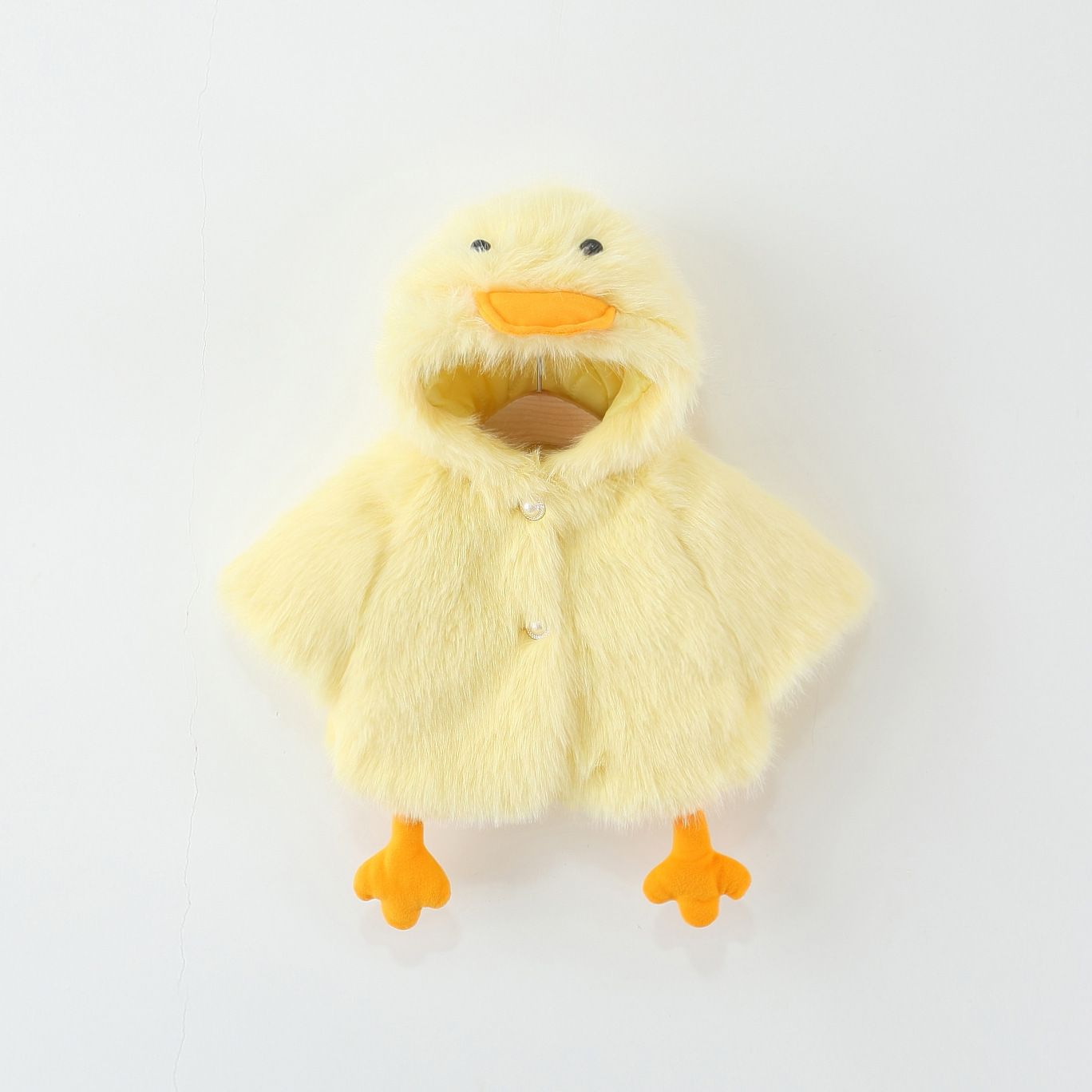 Toddler Hairy Duck Thickened Outerwear