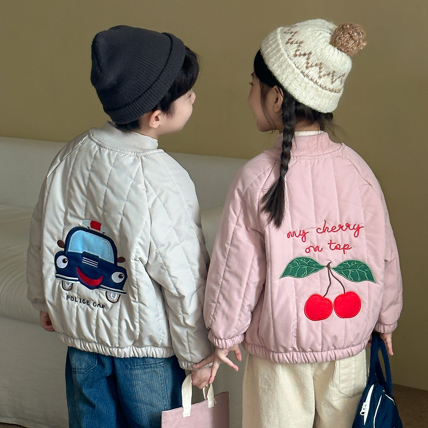 Kids Cartoon Patterns Padded Outerwear