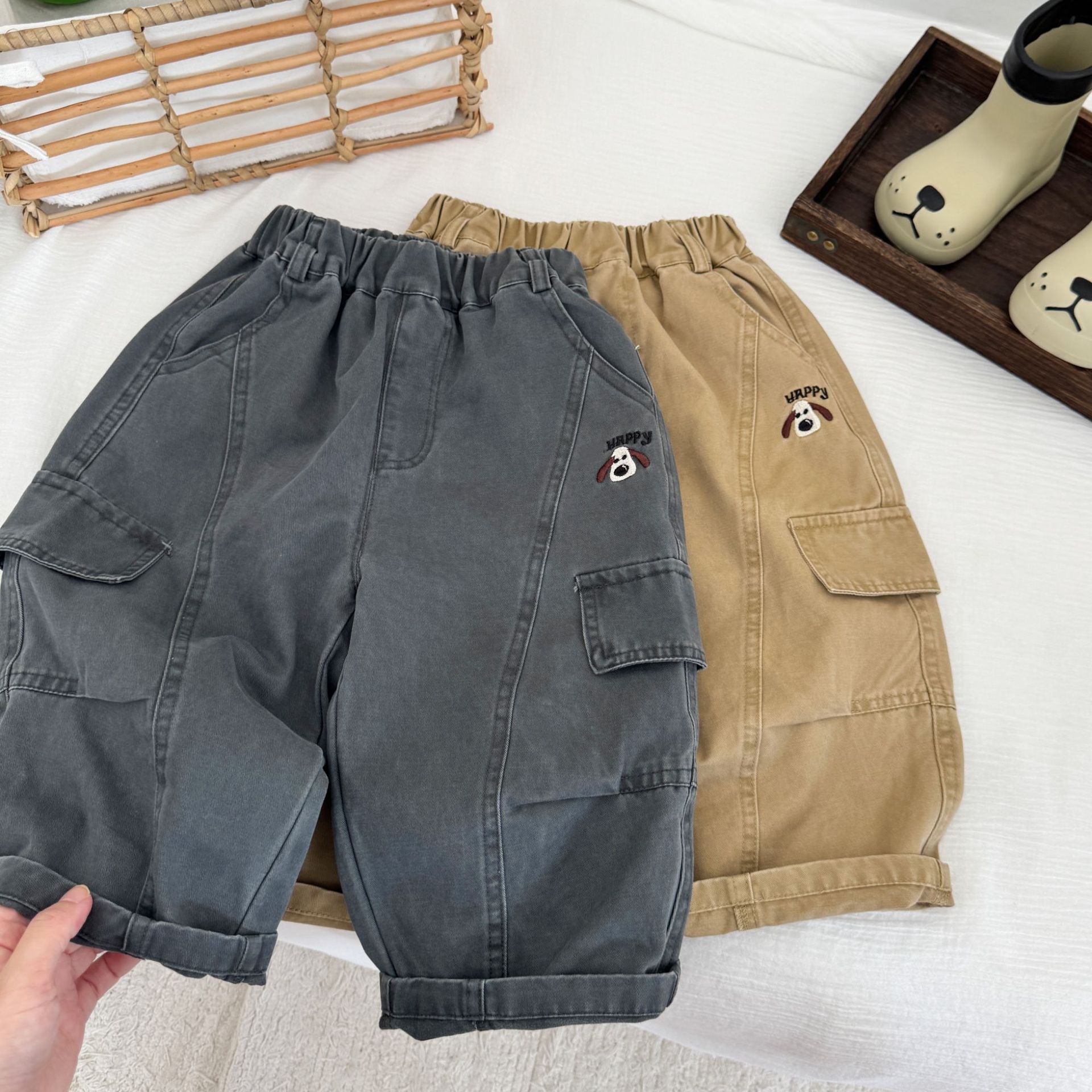 DailyBebe Kids CUTE PUPPY Pocket Pants