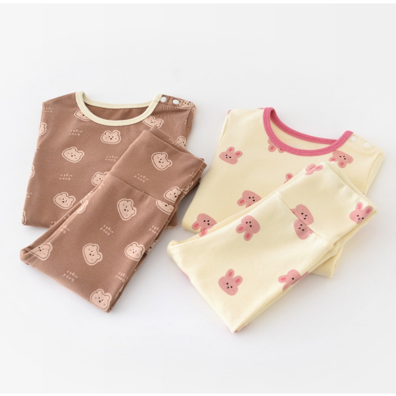 Baby Rabbit Head Print 2-Piece Set