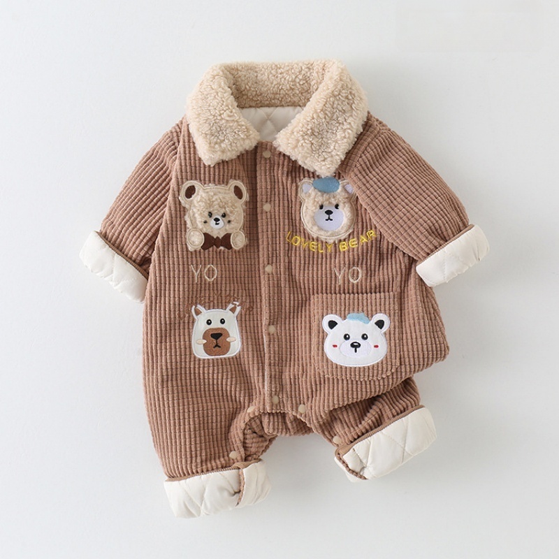 Baby Bear Fleece-Lined Warm Romper