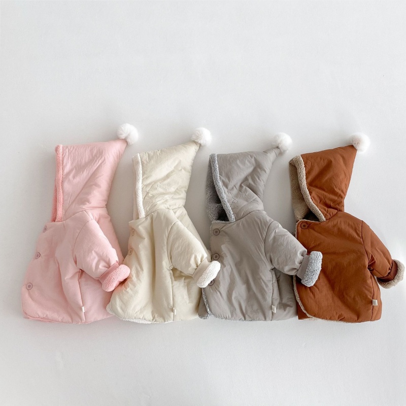 Baby Toddler Solid Color Warm Cotton Jacket