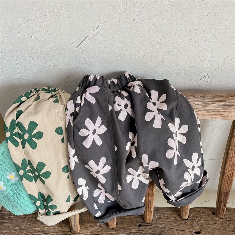 Baby Toddler Floral Casual Harlequin Pants