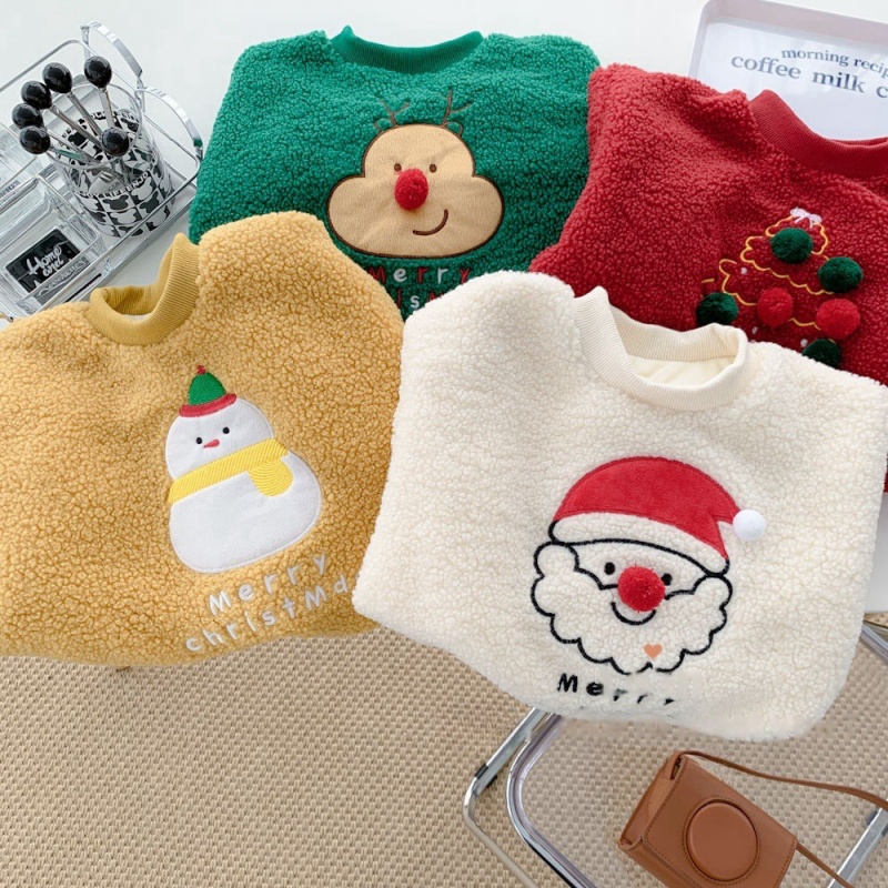 Christmas Baby Toddler Wool Lamb Sweatshirt