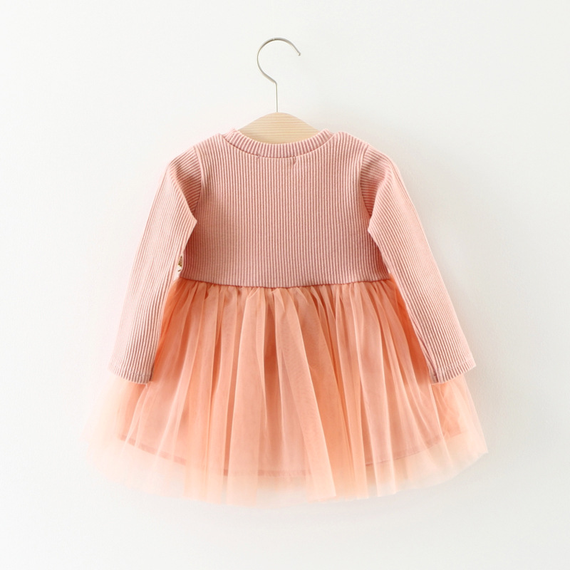 Baby Girls Waist Flower Patchwork Dress