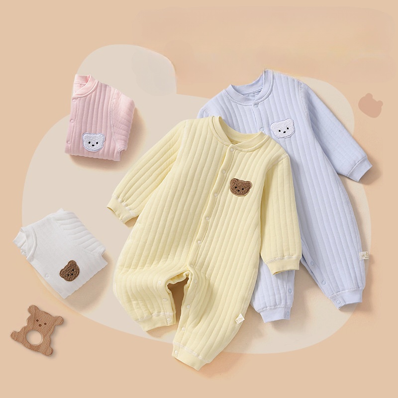 Baby Newborn Warm Bear Long Sleeve Romper