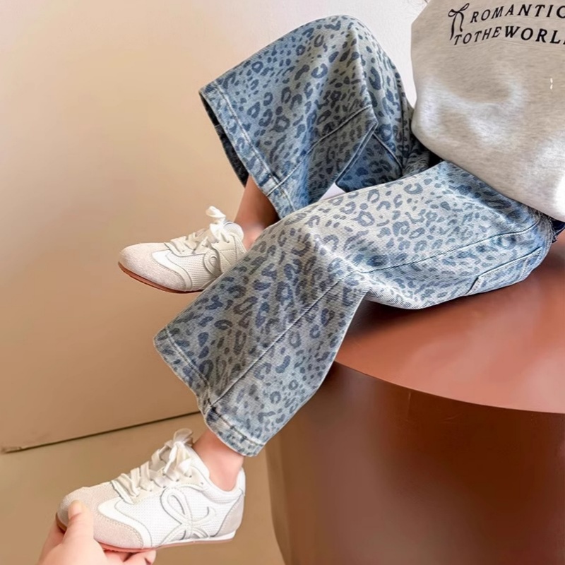 Baby Toddler Girl's Printed Denim Nine Pants