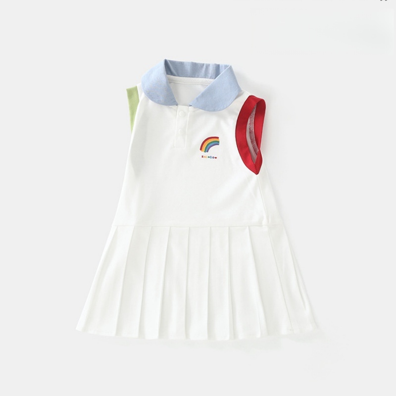 Baby Girl Color-Blocked Pleated Dress