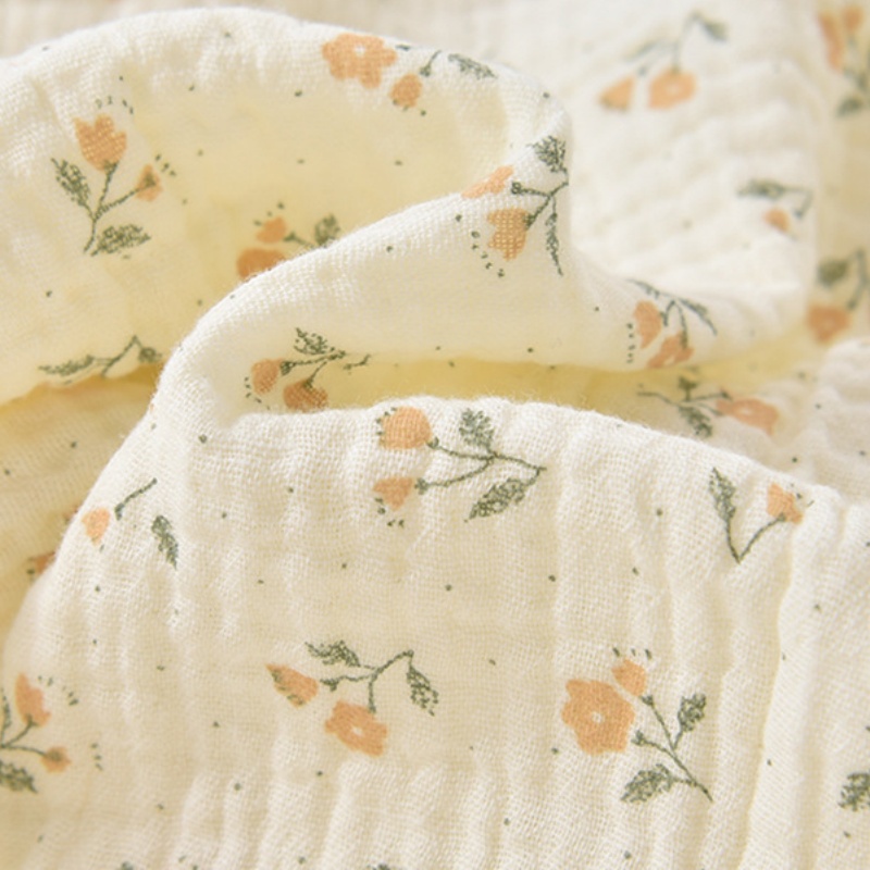 Baby Newborn Printed Gauze Tie-Up Romper