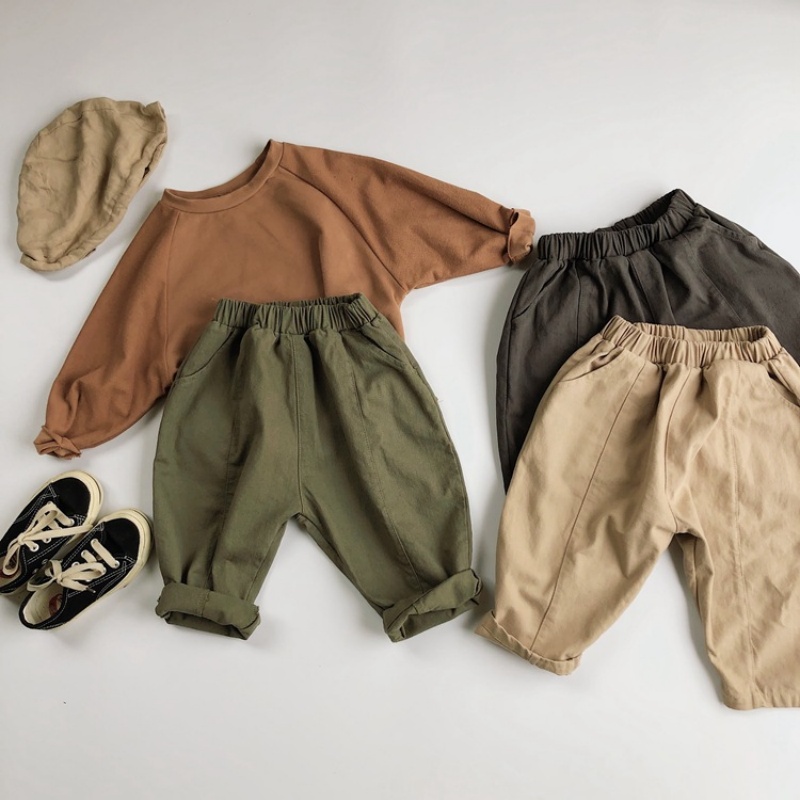 Baby Toddler Twill Casual Carrot Pants