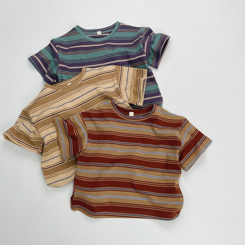 Baby Toddler Color Block Striped T-Shirt Top