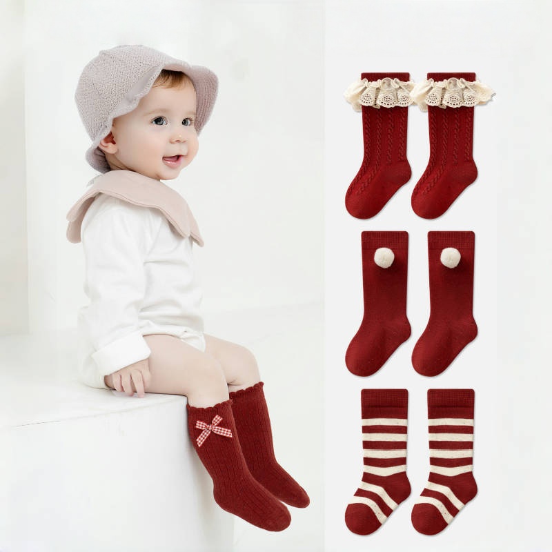 Baby Toddler Girls red princess socks