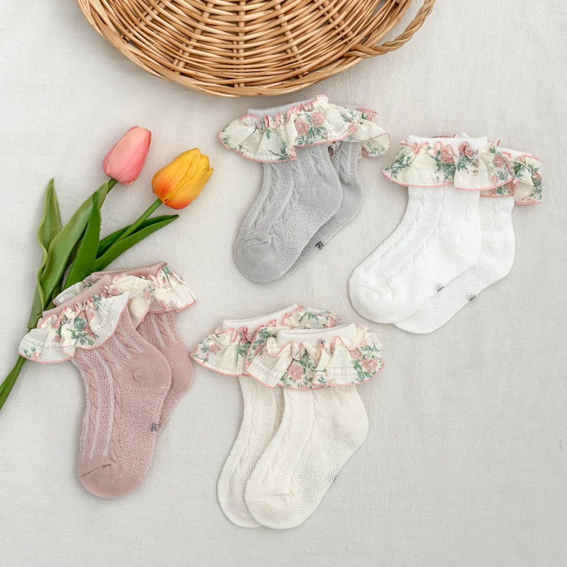 Baby Toddler Girls Lace Mesh Breathable Socks