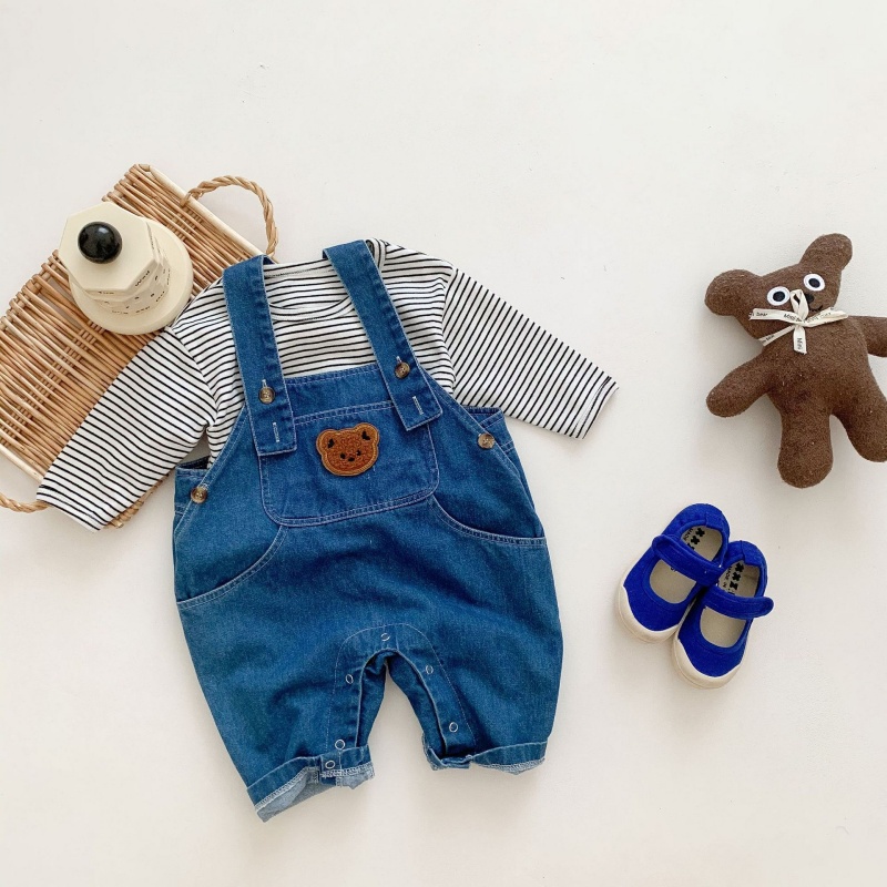 Baby Bear Pocket Denim Overalls