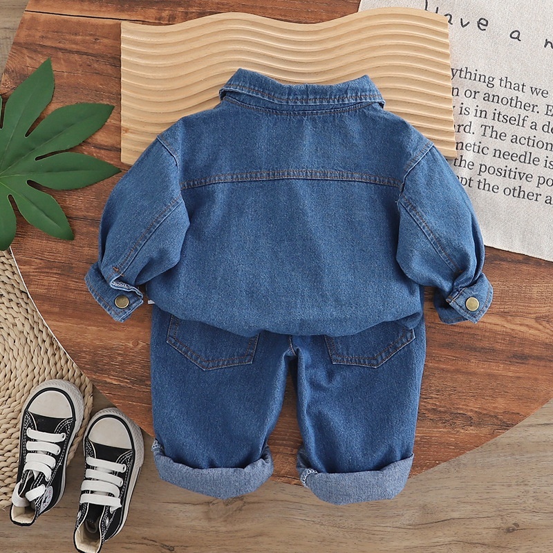 3-Piece Baby Toddler Gradient Denim Set