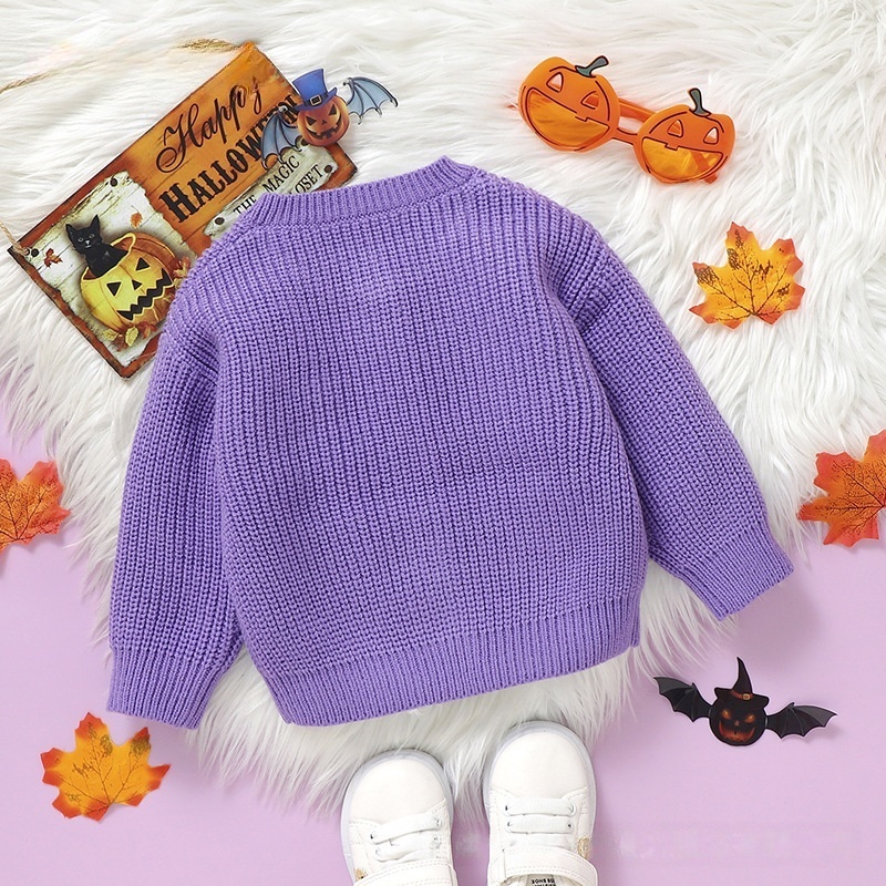 Baby Halloween 3D Pumpkin Knitted Cardigan