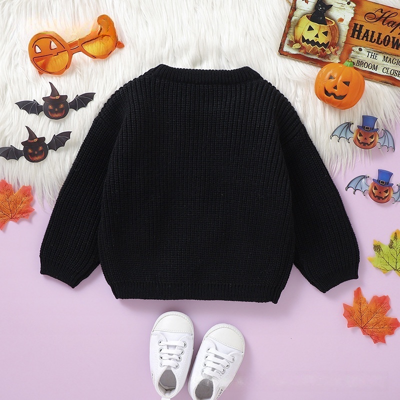 Baby Toddler Halloween Pumpkin Print Sweater