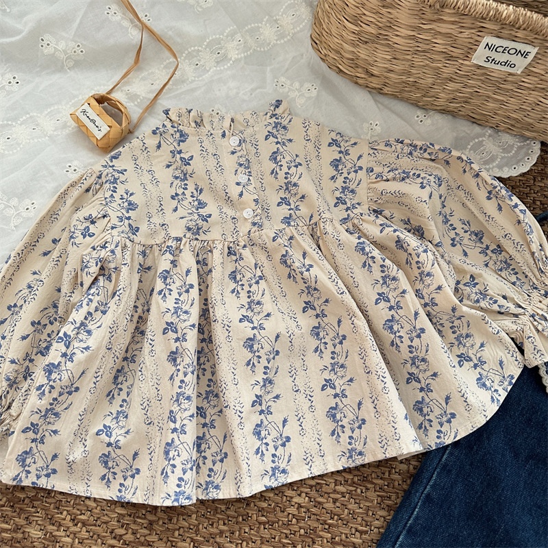 Baby Toddler Floral Print Puff Sleeve Dress