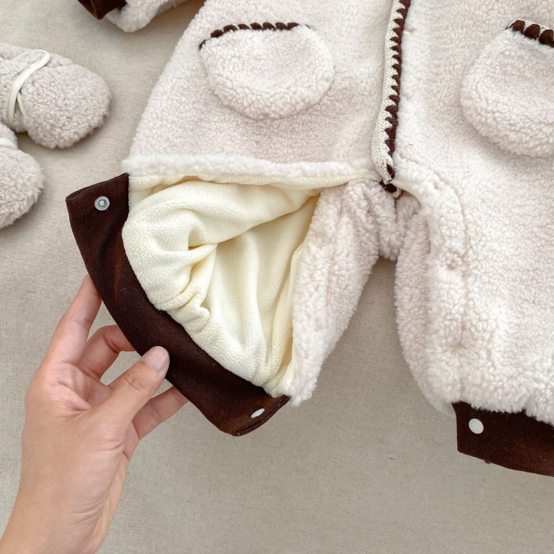 Baby Fleece-Lined Hooded Romper