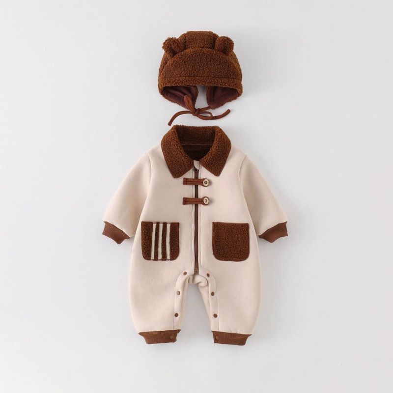 2-Piece Baby Fleece Hat Romper