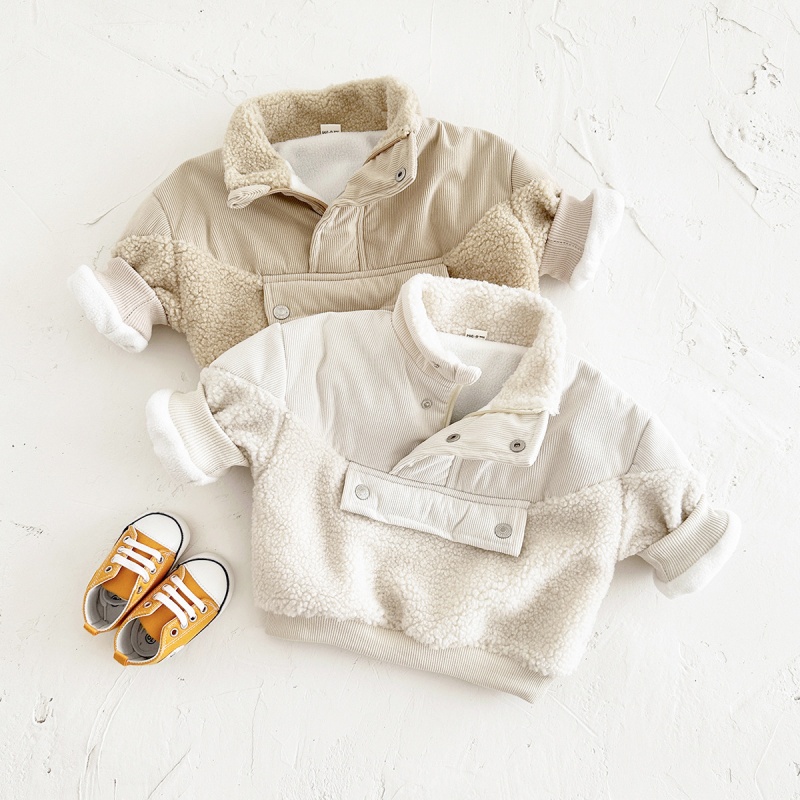 Baby Toddler Lambswool Patchwork Fleece Sweatshirt
