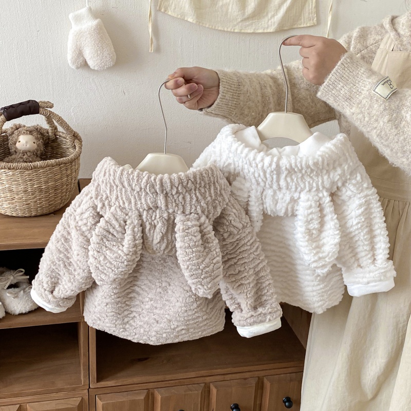 Baby & Kids Rabbit Ear Fuzzy Outerwear
