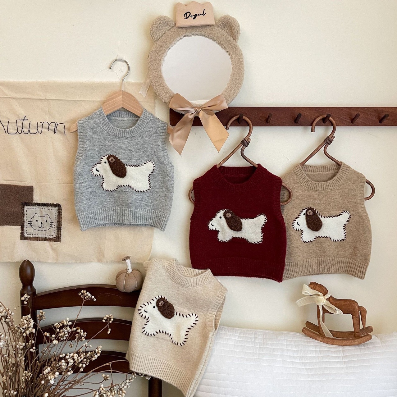 Toddler Puppy Embroidered Vest