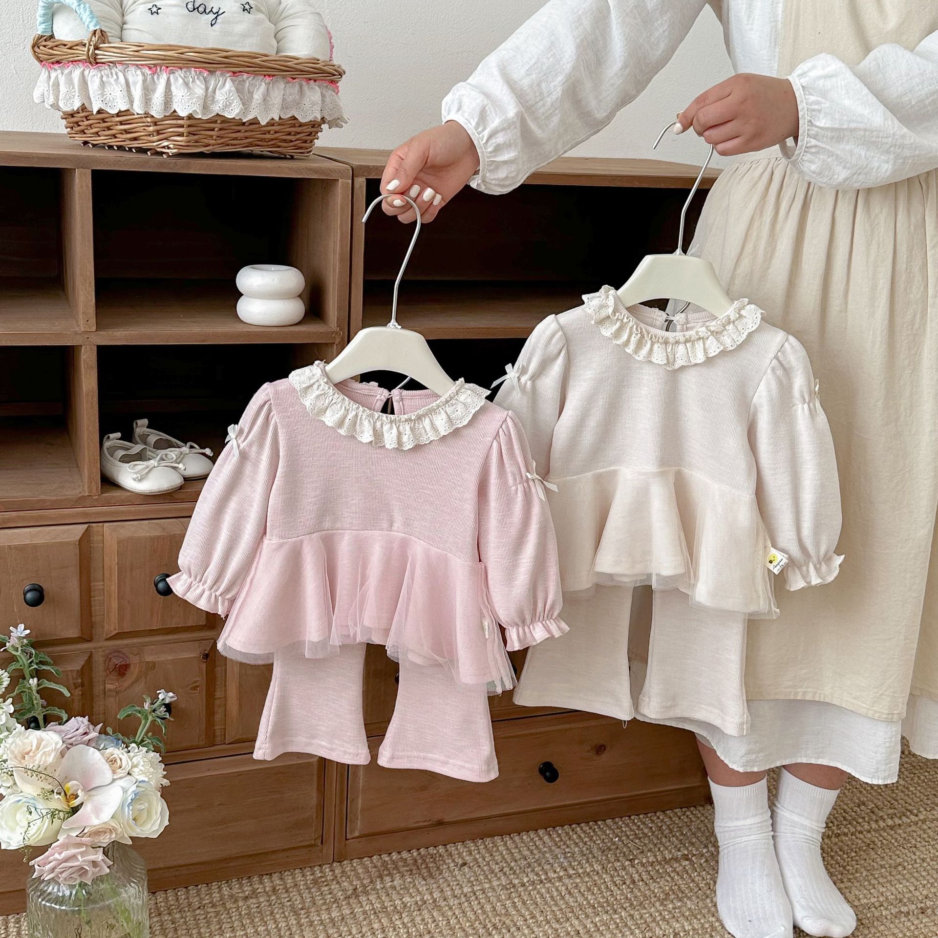 Baby Toddler Girl Mesh Fabric 2-Piece Sets