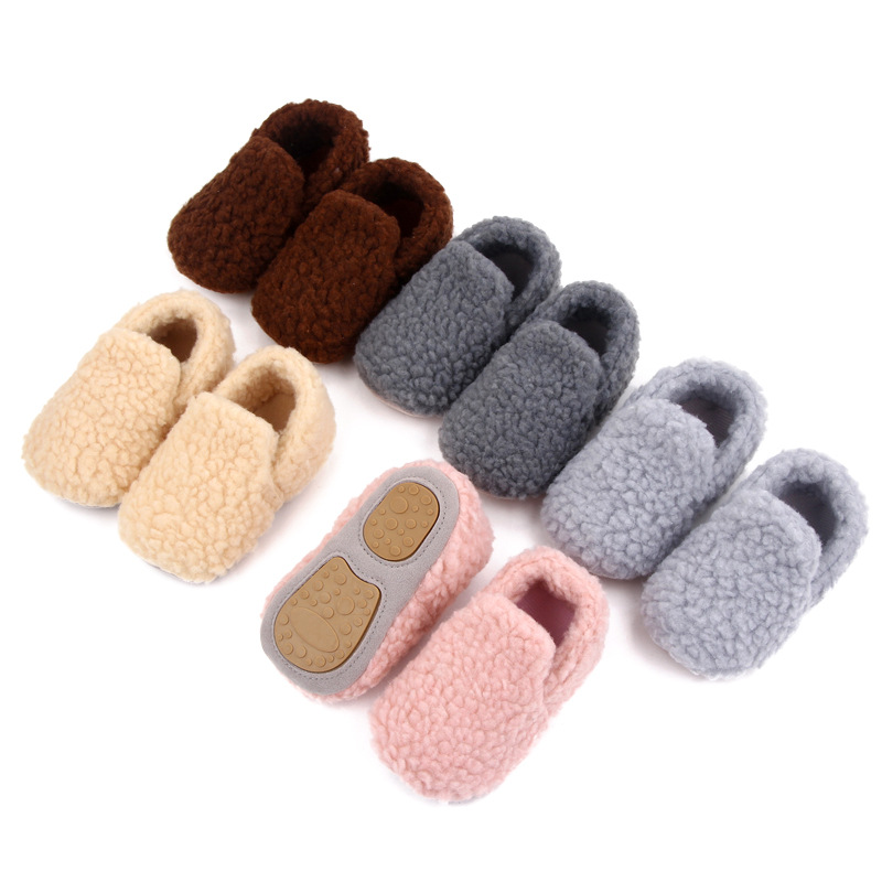 Baby Fleece Warm Solid Color Shoes