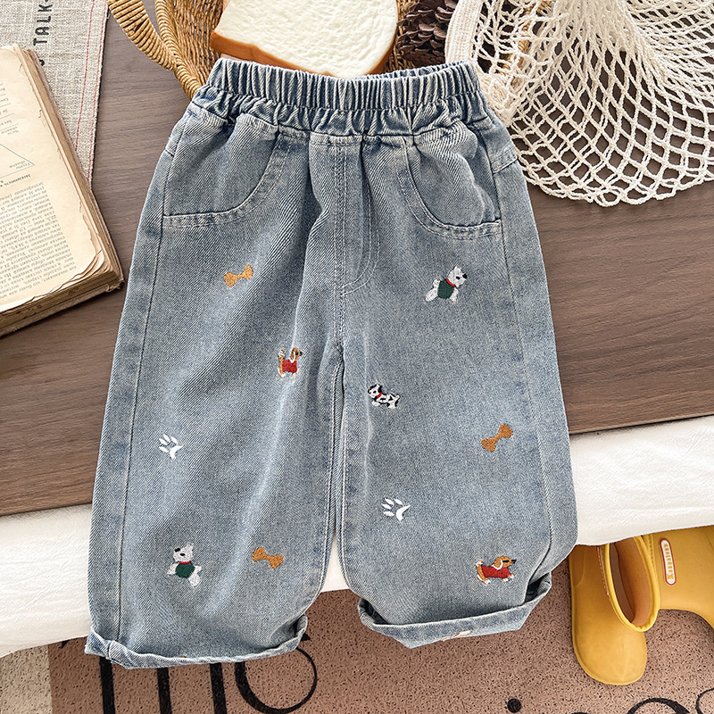 Baby Toddler Dog Denim Casual Pants