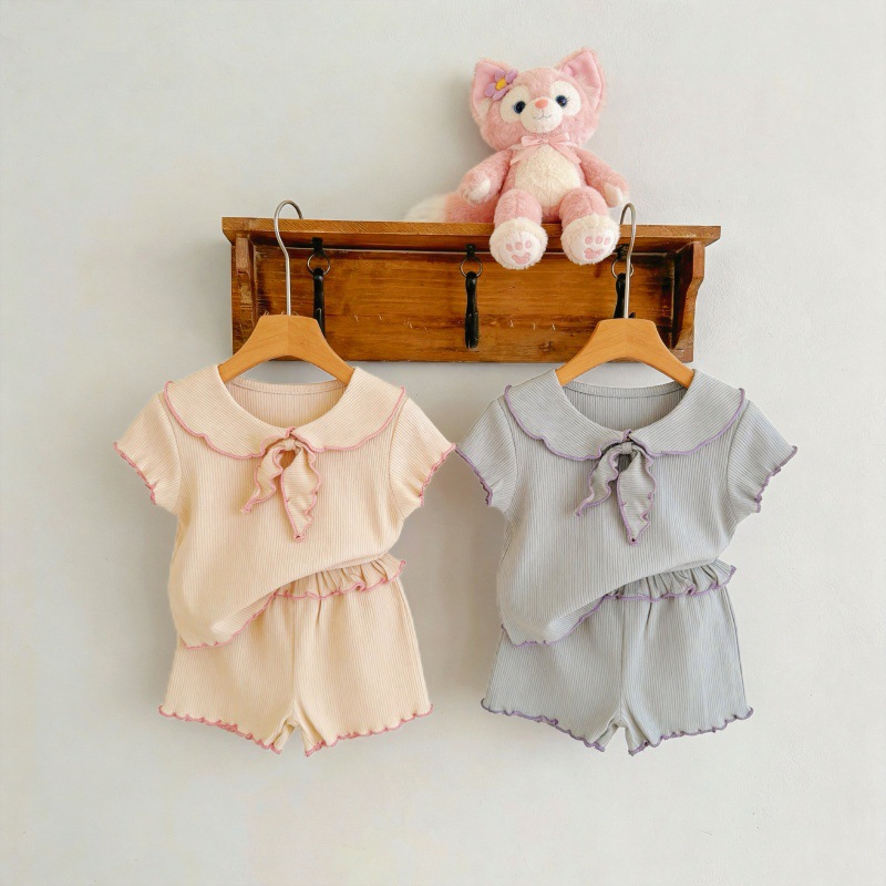 Baby & Kids Girls Bow Collar 2-piece Set