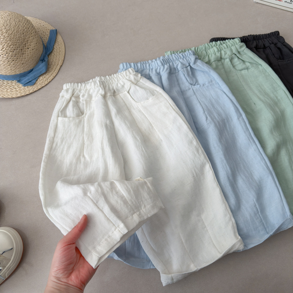 Infant/Toddler Solid-Color Loose-Fit Harem Pants