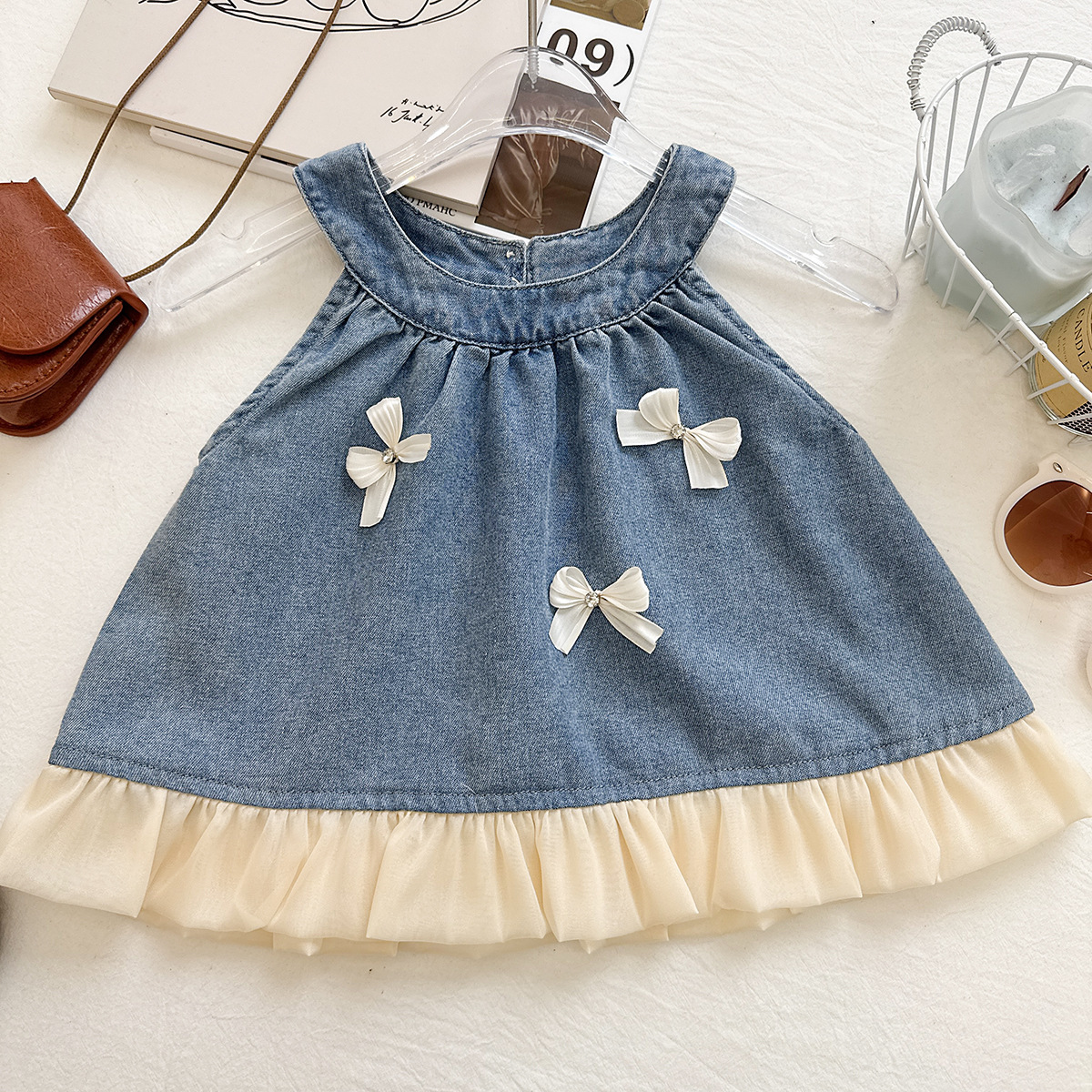 Baby& Kid Denim Halter Top and Pants Set