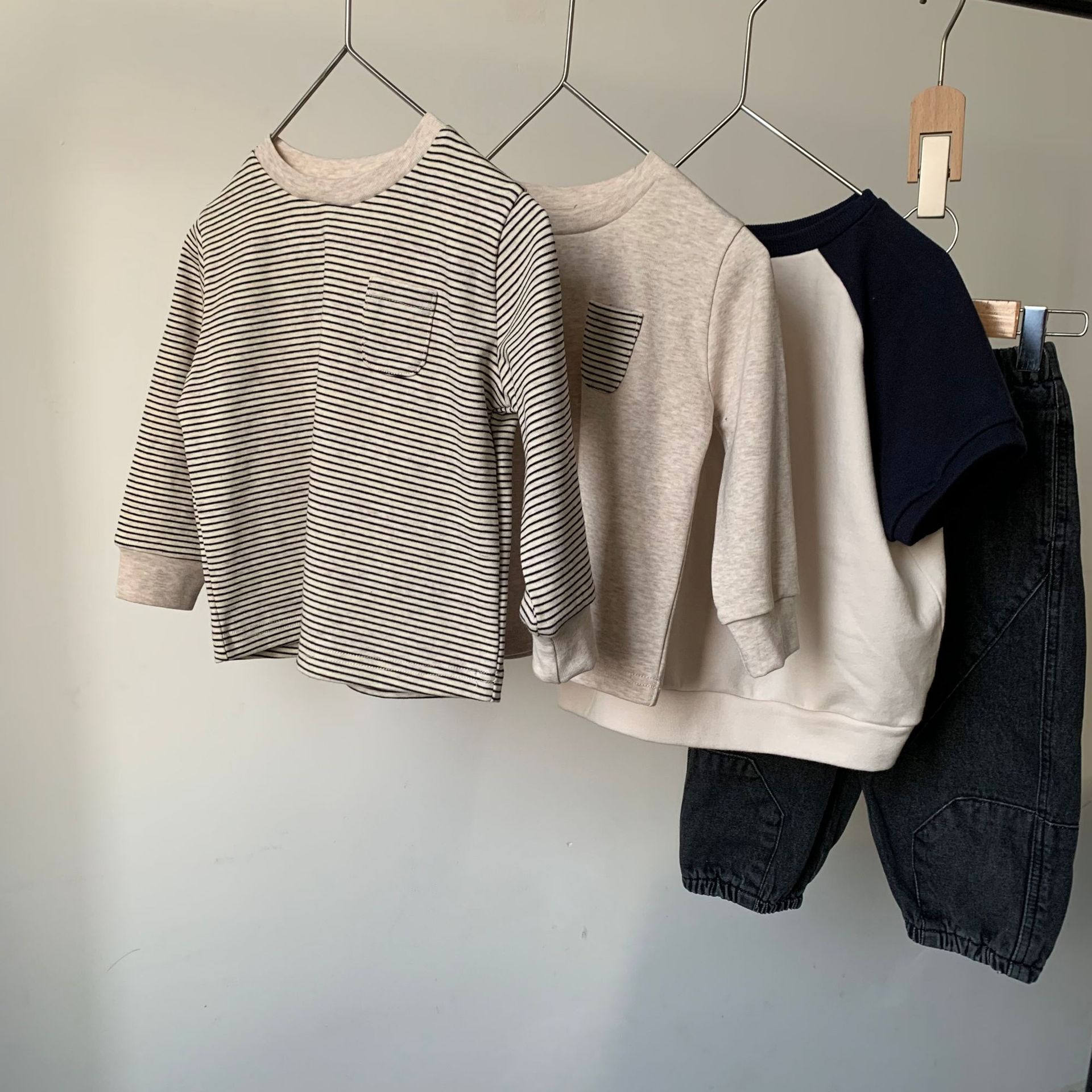 Toddler Striped Colorblock Pocket T-Shirt